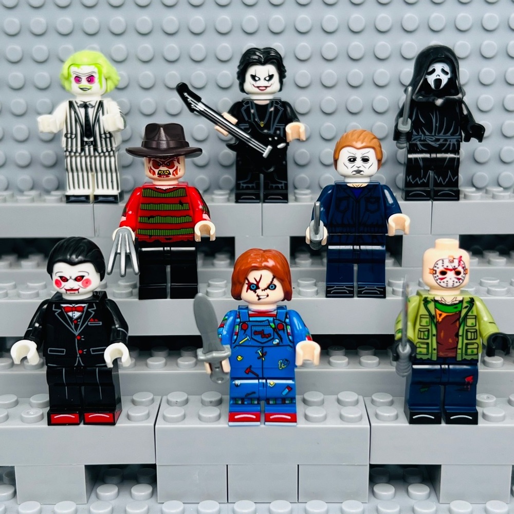 Horror Movie Custom Minifigure Set of 8 Michael Myers Freddy Krueger Jason